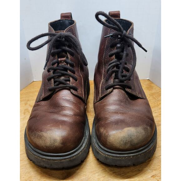 BIRKENSTOCK HIGHWOOD Lace Mid Boot Brown Pebble Grain Leather EU 41 US 8